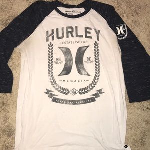 Men’s Hurley Jersey-Length Sleeve T-Shirt - Large